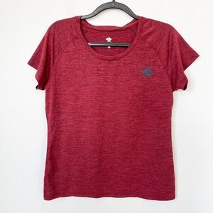 Run in Rabbit Short Sleeve Womens Performance Shirt XL Burgundy